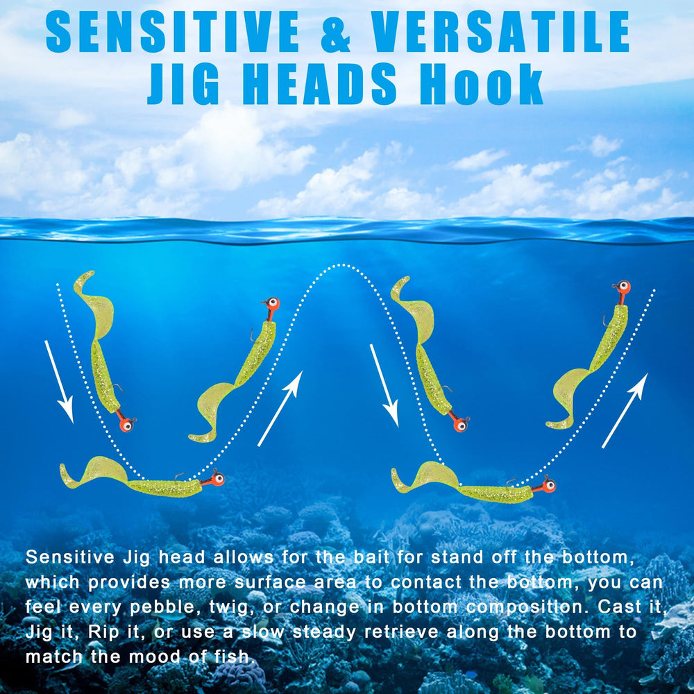 Jig heads suitable for freshwater and saltwater fishing