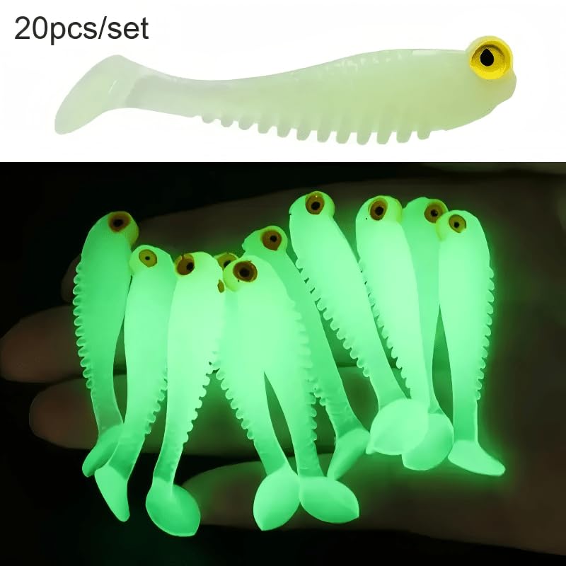 Glow swimbait suitable for freshwater and saltwater environments