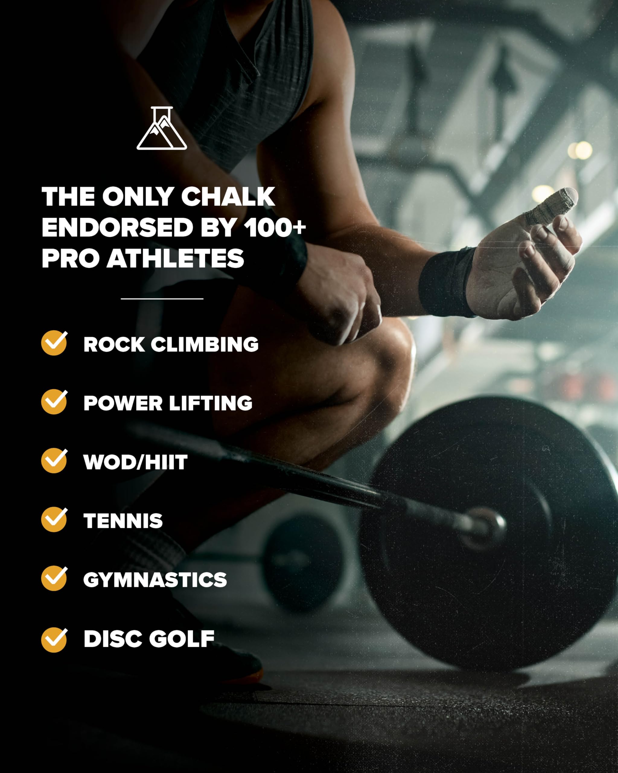 Friction Labs Secret Stuff Base Layer applied on clean hands to extend chalk life.