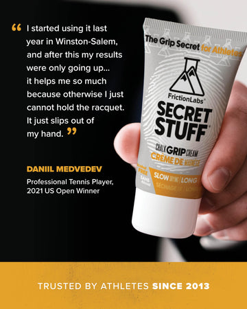 Friction Labs Secret Stuff Liquid Chalk USA-made quality supports consistent performance.
