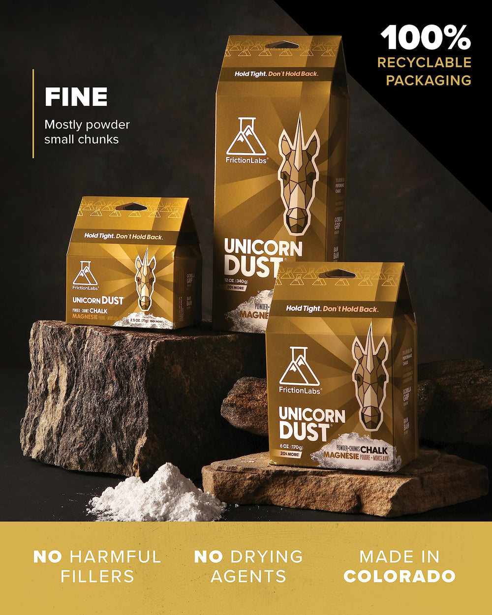 Unicorn Dust fine texture powder delivers smooth, long-lasting grip