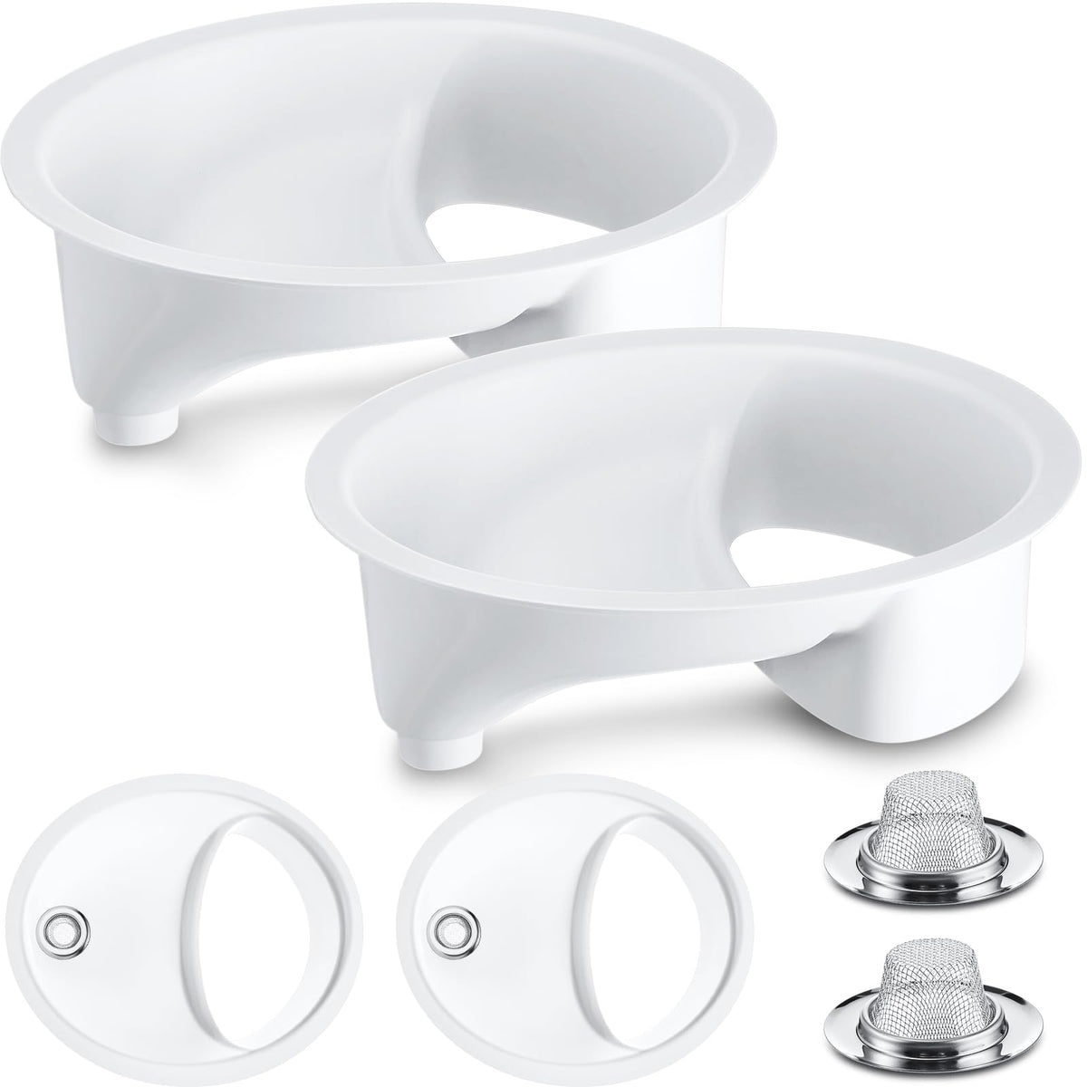 Frienda urine diverter white closeup highlights durable ABS and clean separation.