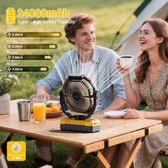 FRIZCOL 24000mAh battery powers long sessions and can recharge devices.