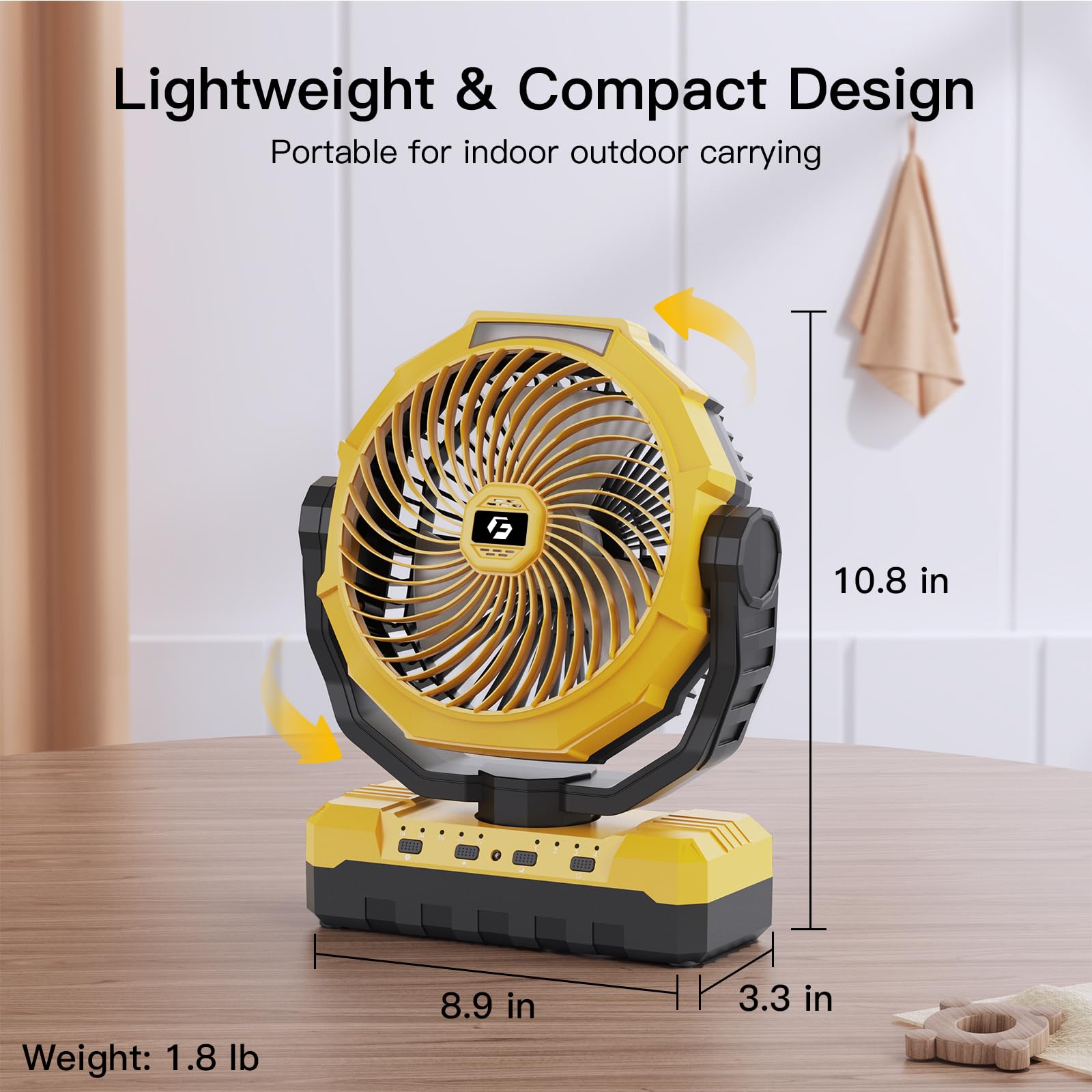 FRIZCOL 3-in-1 camping fan LED light for nighttime comfort.