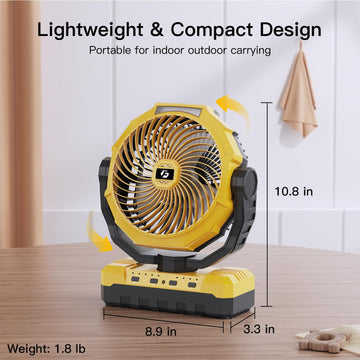 FRIZCOL 3-in-1 camping fan LED light for nighttime comfort.
