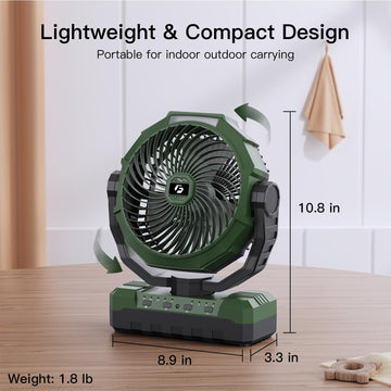 FRIZCOL 3-in-1 camping fan remote control for convenient distant adjustments.