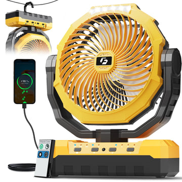 FRIZCOL 3-in-1 camping fan front view for easy outdoor setup.
