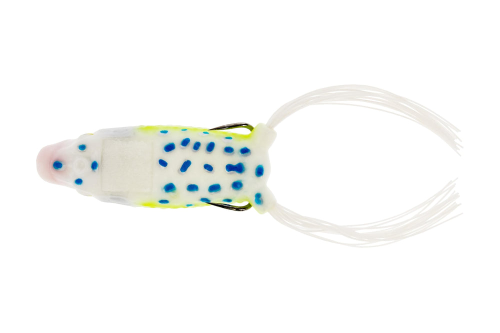 Frog Factory Boom Boom FrogFur top enhances hookups by snagging bass teeth for firmer sets.
