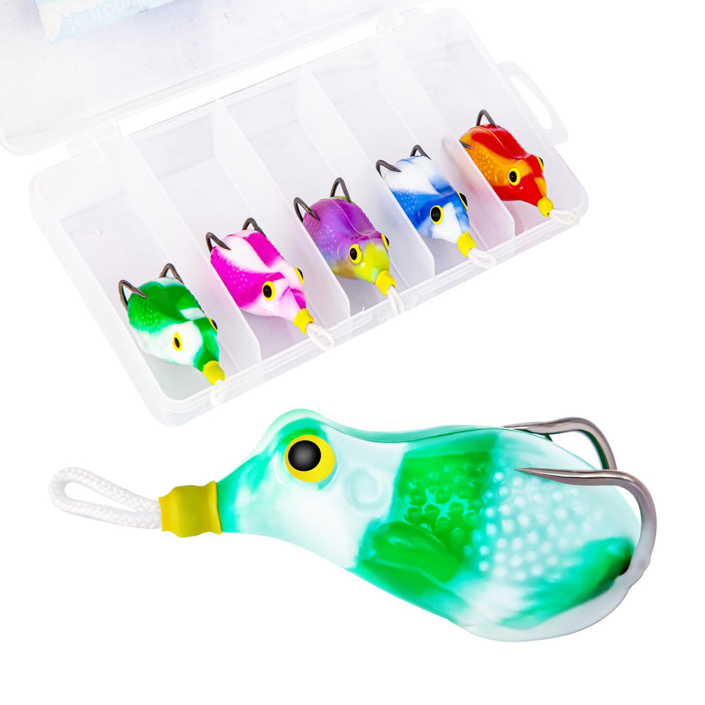 Boxed 5Pcs Frog Lure Topwater set