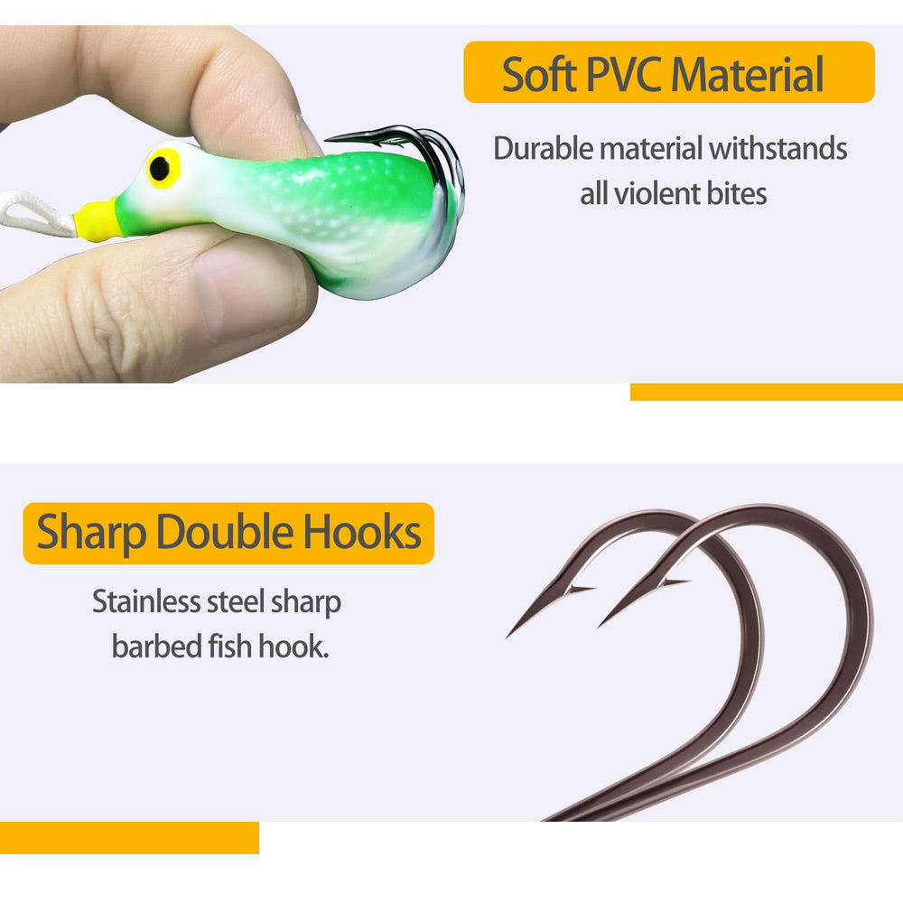 Weedless hollow body frog lure in vegetation