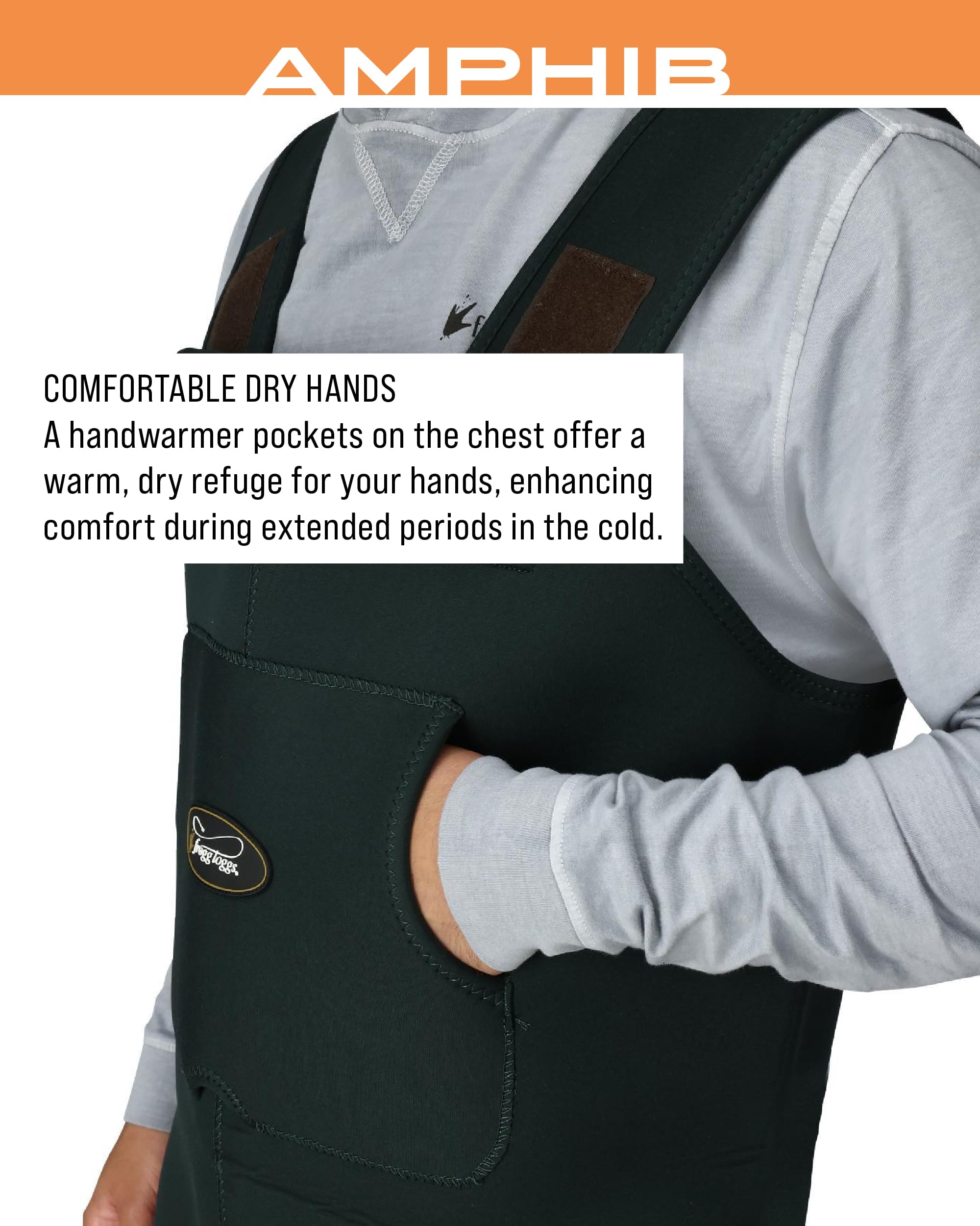 FROGG TOGGS Amphib adjustable suspenders for a secure, custom fit