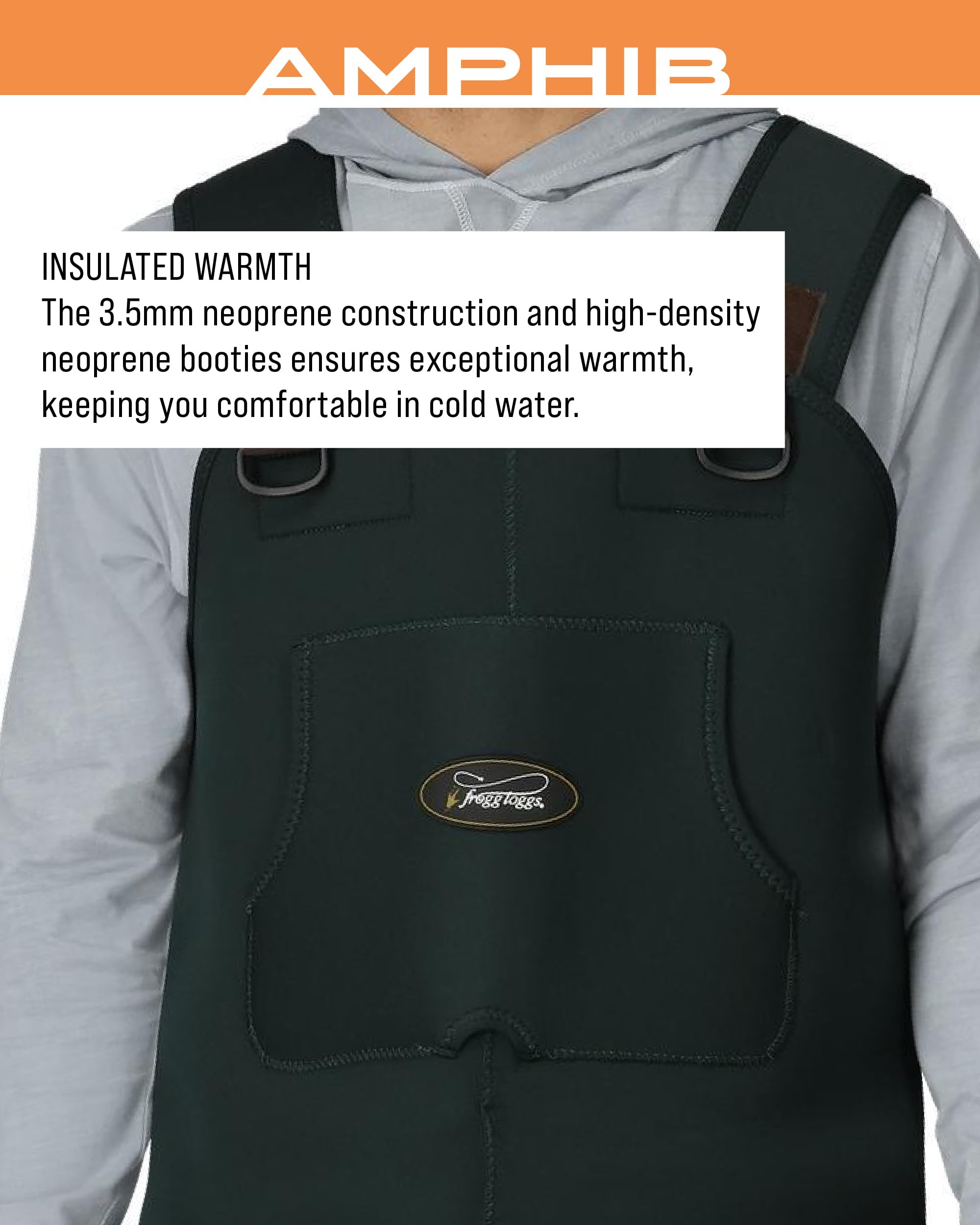 FROGG TOGGS Amphib knees reinforced for rugged wading in low visibility