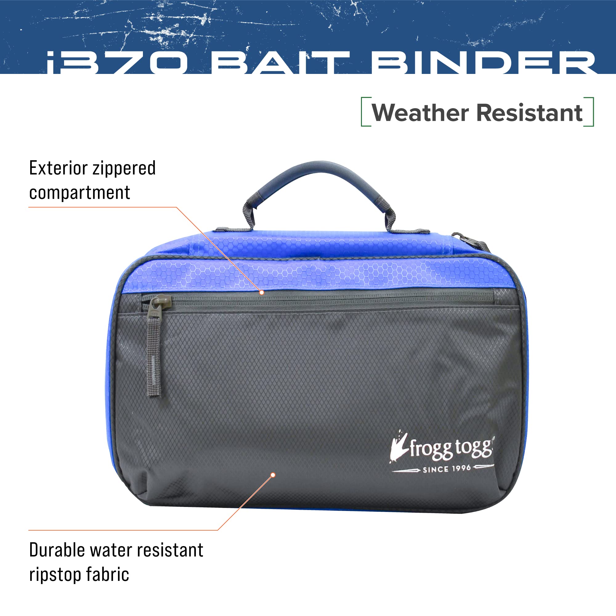 FROGG TOGGS Bait Binder interior pockets neatly organize hooks and weights