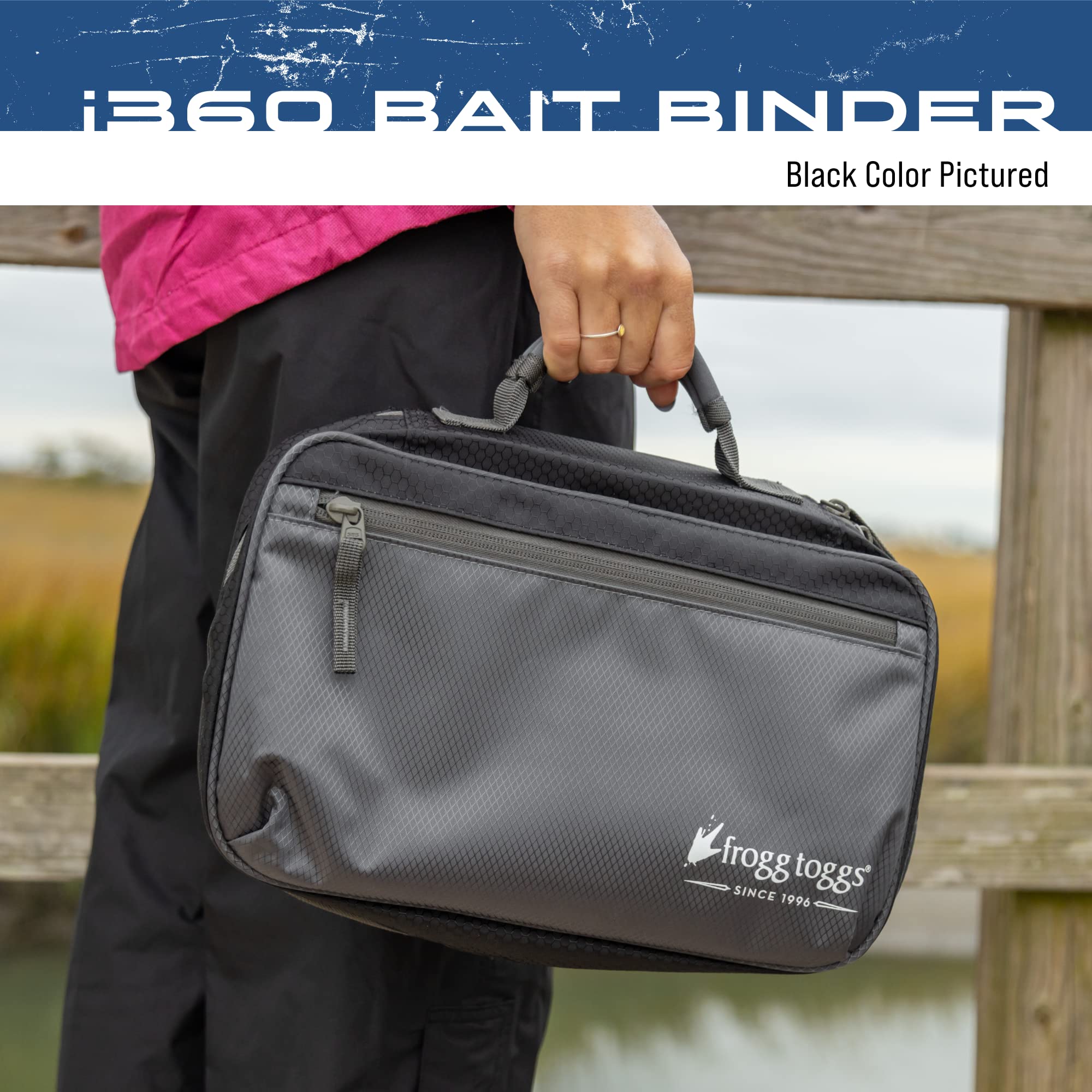 Frogg Toggs bait binder salt water resistant design protects gear.