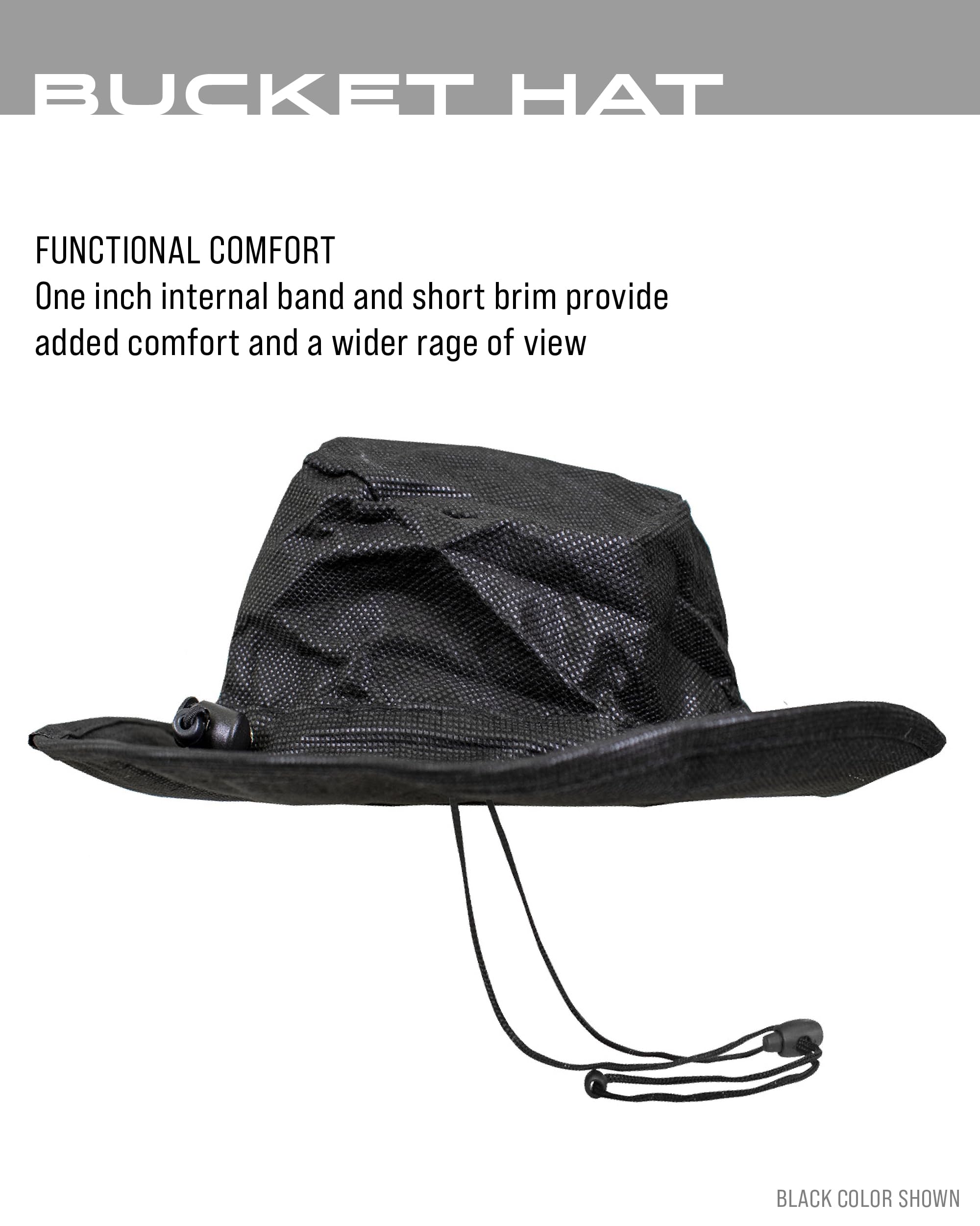 Short brim reduces glare without blocking your line of sight.