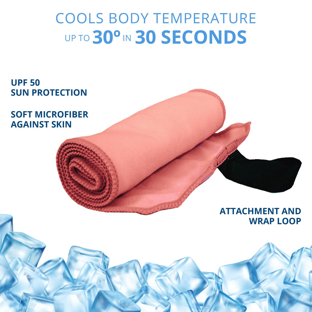 FROGG TOGGS Chilly Pad Pro towel cooling effect visible outdoors on sunny days.