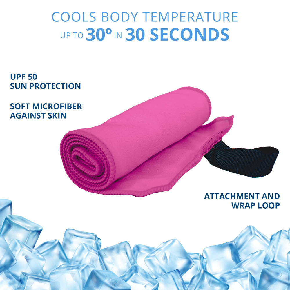 FROGG TOGGS Chilly Pad Pro towel on skin delivering cooling relief.