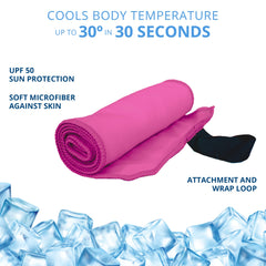 FROGG TOGGS Chilly Pad Pro towel on skin delivering cooling relief.