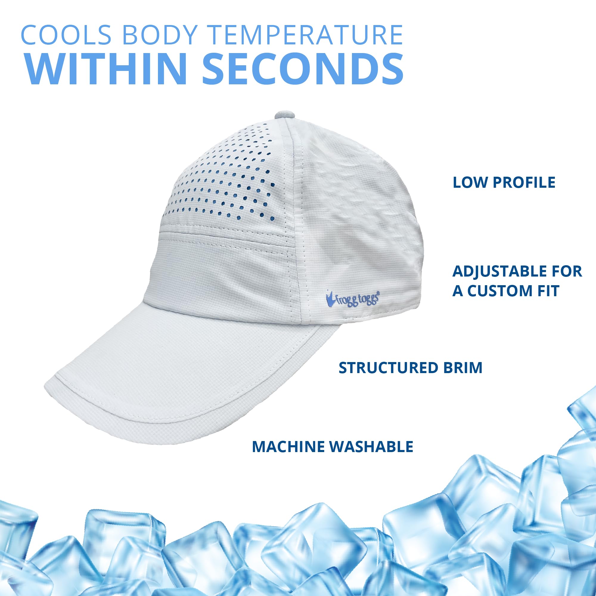 FROGG TOGGS Chilly Pro Cooling Hat adjustable strap for a customized fit