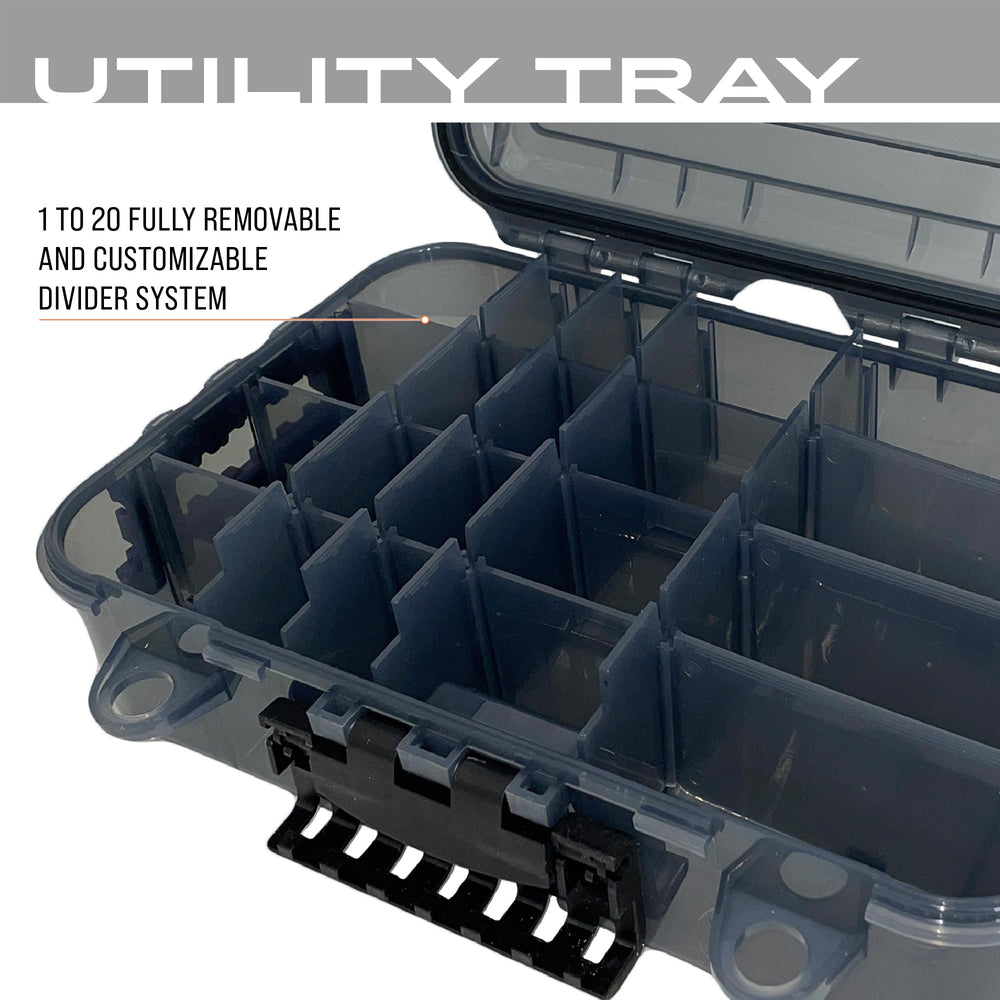 Versatile dry box for fishing tackle, beads, and office supplies