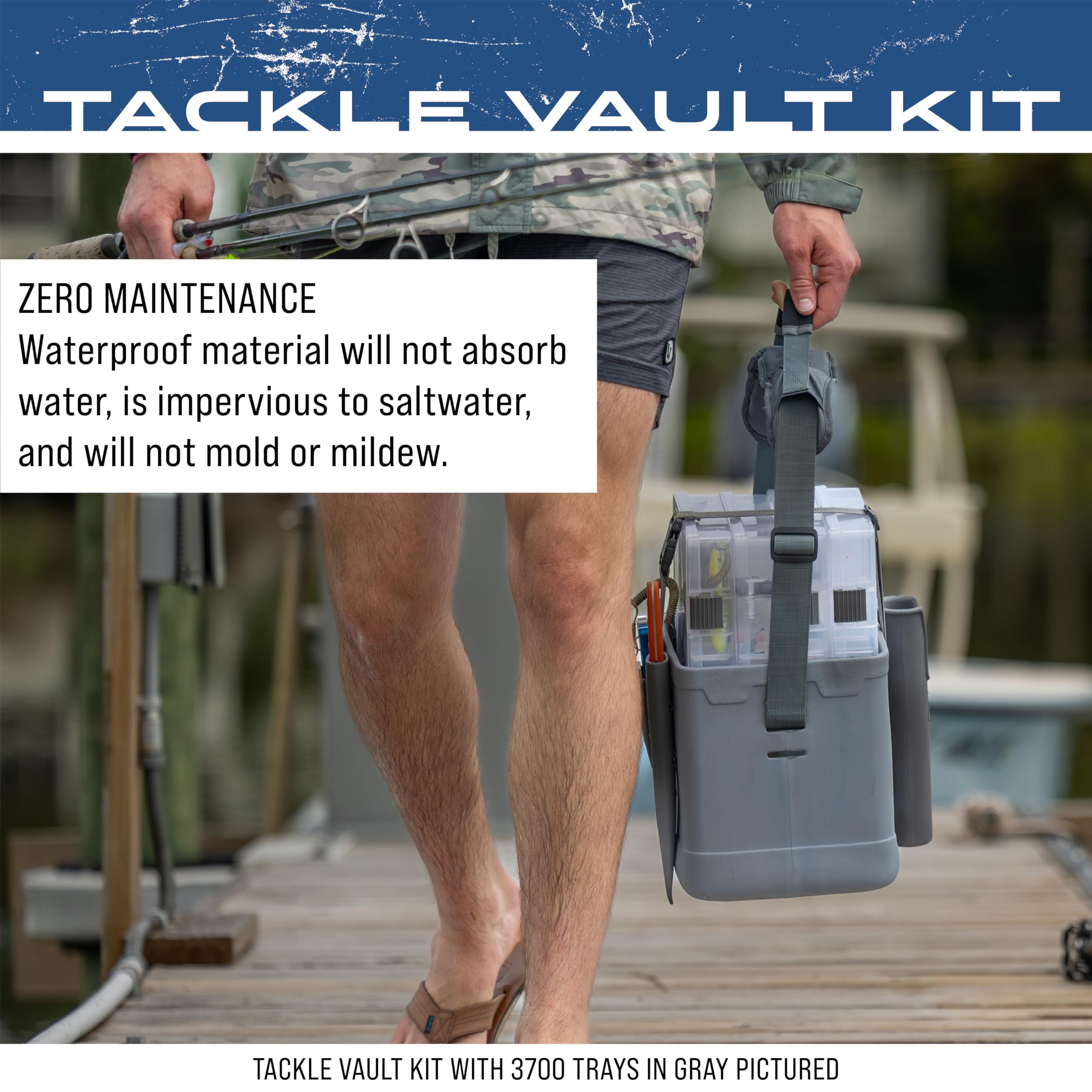 FROGG TOGGS EVA Tackle Vault Tote adjustable nylon strap for comfortable carry.