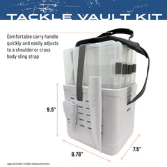 FROGG TOGGS EVA Tackle Vault Tote trays configuration demonstrates flexible internal storage