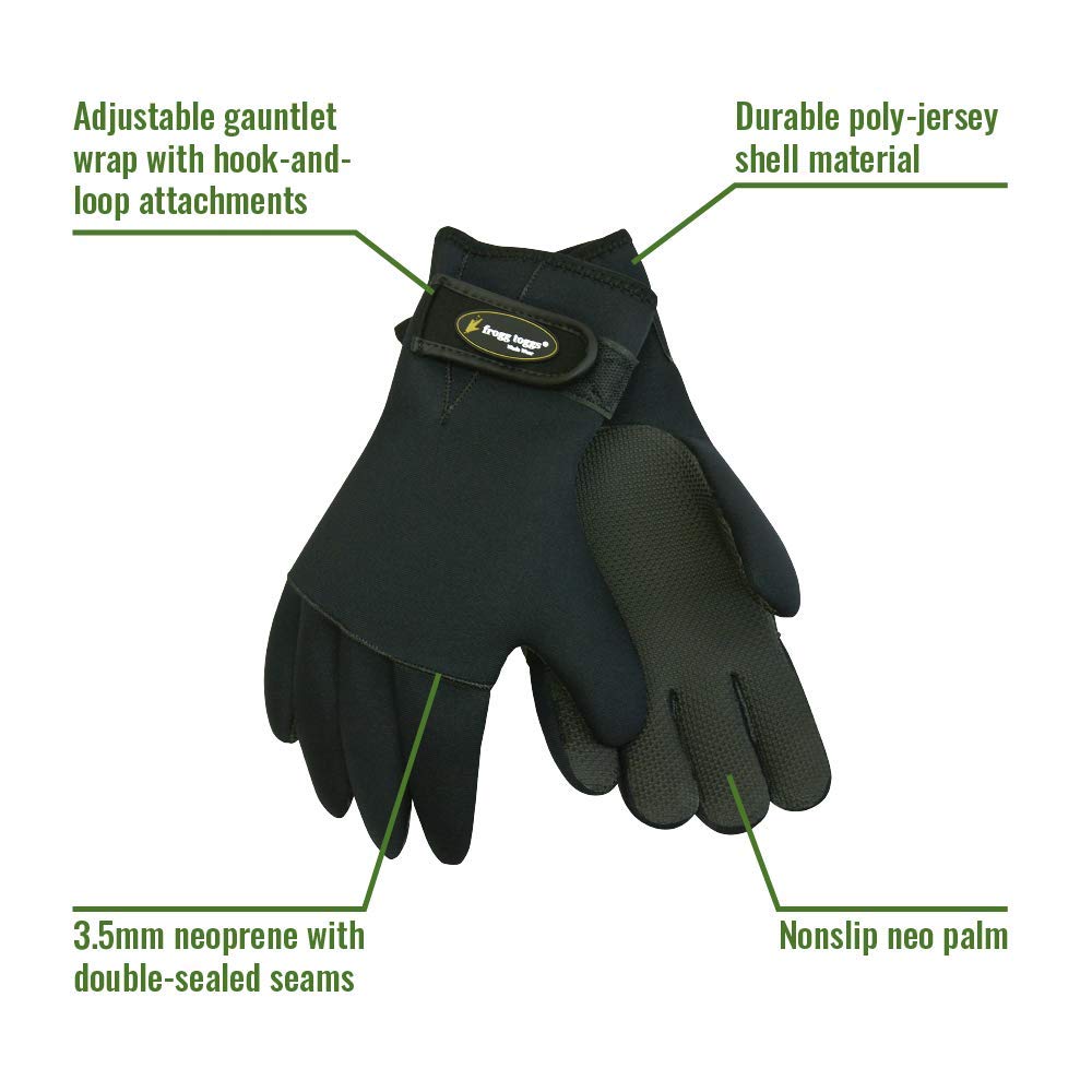 FROGG TOGGS Frogg Fingers glove showing the adjustable gauntlet wrap for a secure seal.