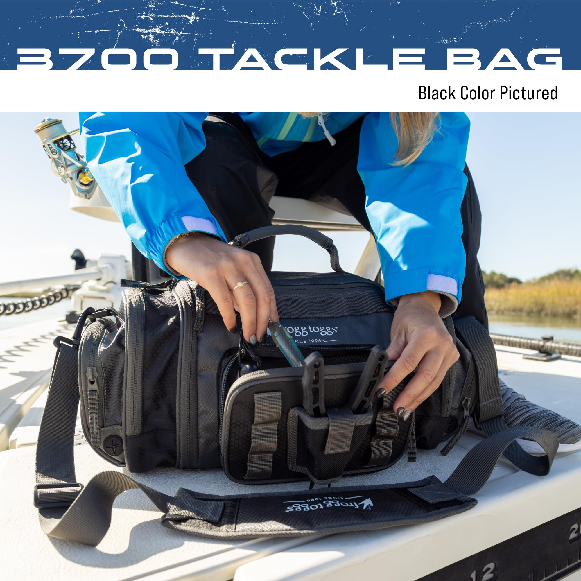 FROGG TOGGS line-spooling pockets keep lines tidy on trips