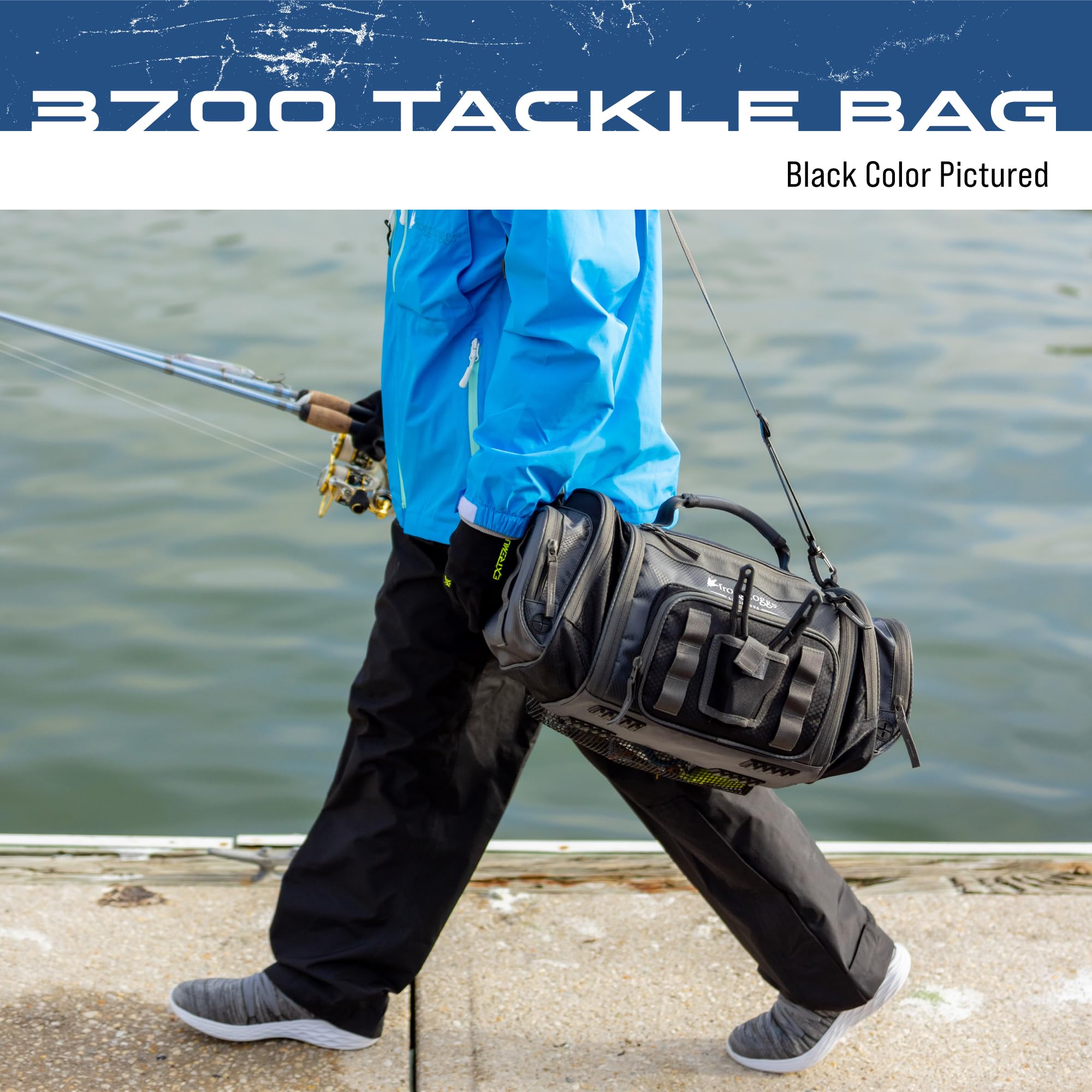 FROGG TOGGS bag ready for boat use on fishing adventures