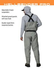 FROGG TOGGS Hellbender Pro adjustable X-Back suspenders for a secure, personalized fit.