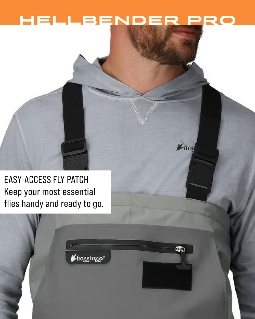 Frogg Toggs Hellbender Pro wader belt with quick release buckle for easy adjustability.