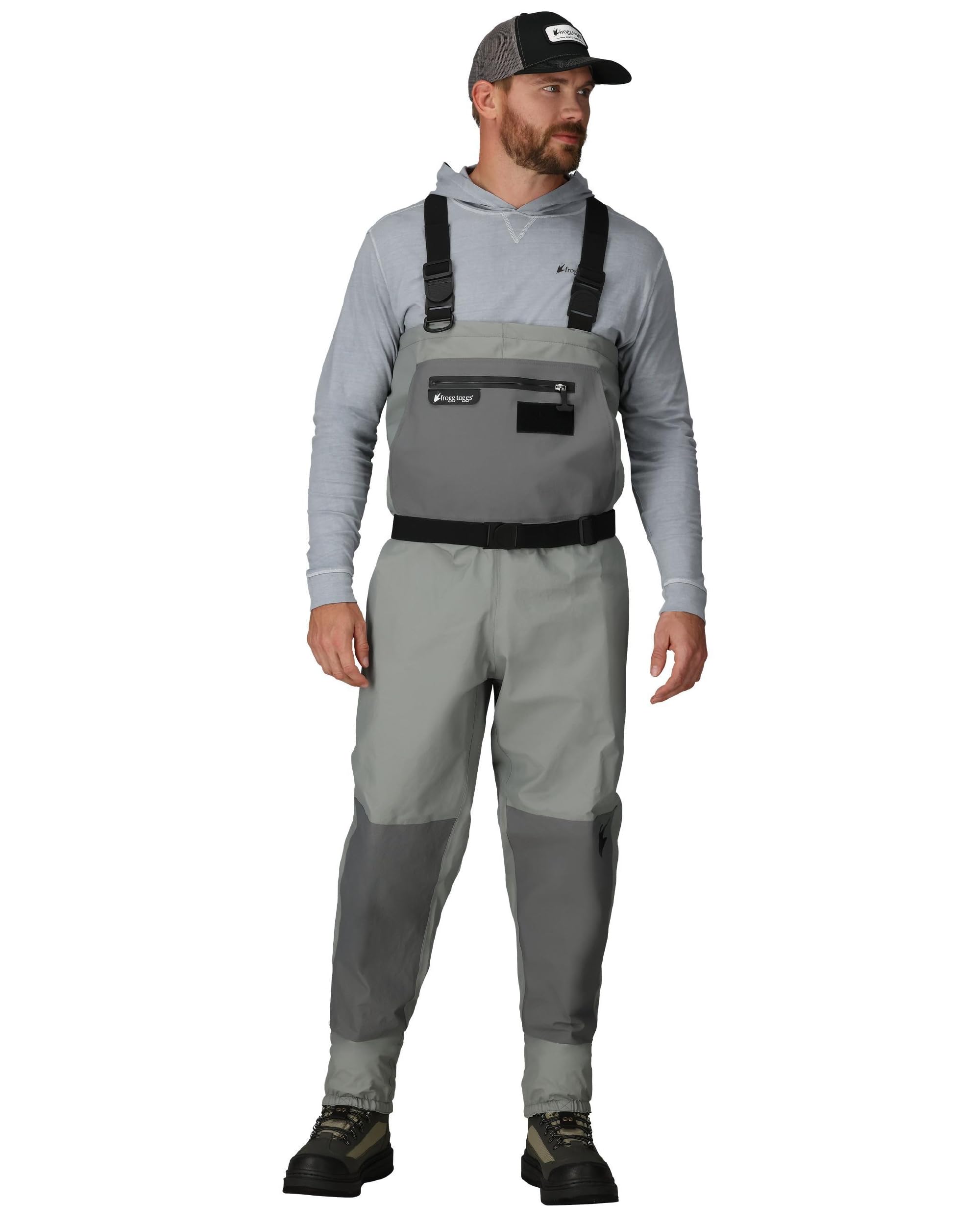FROGG TOGGS Hellbender Pro waterproof chest wader front view for dry, comfortable fishing.