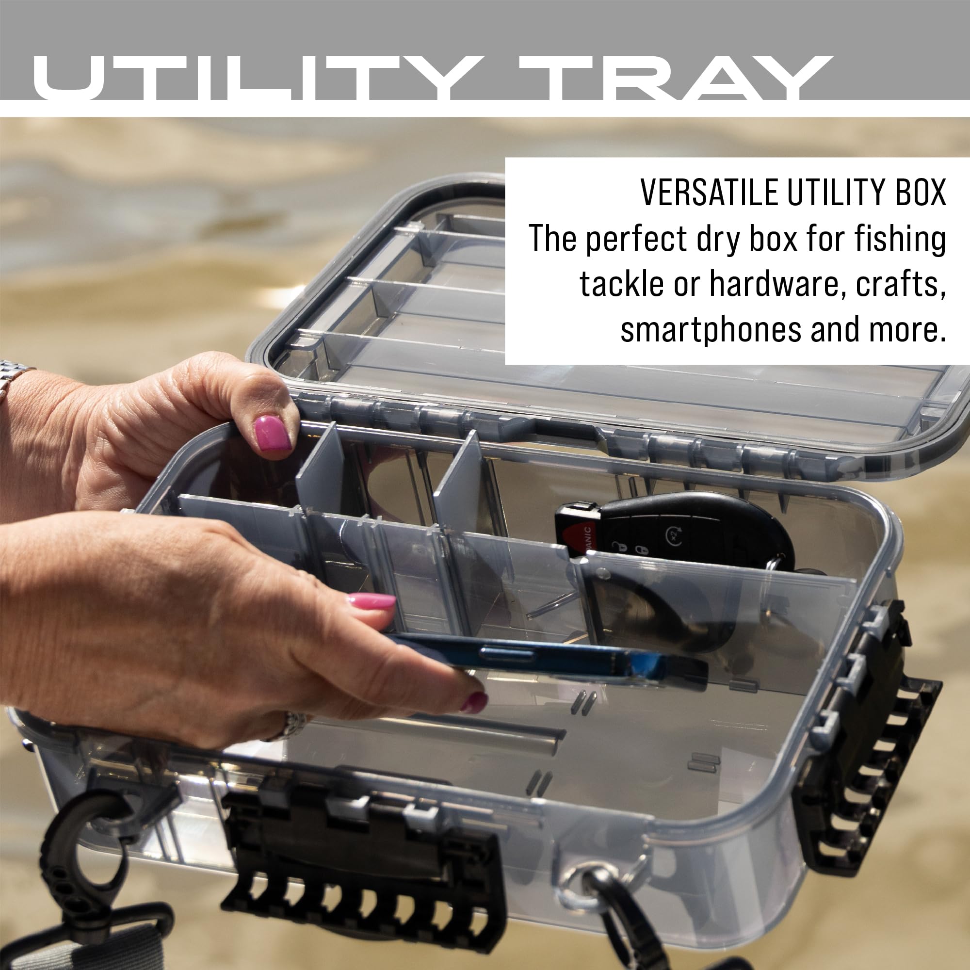 Lightweight, durable tackle storage tray for on-the-go use