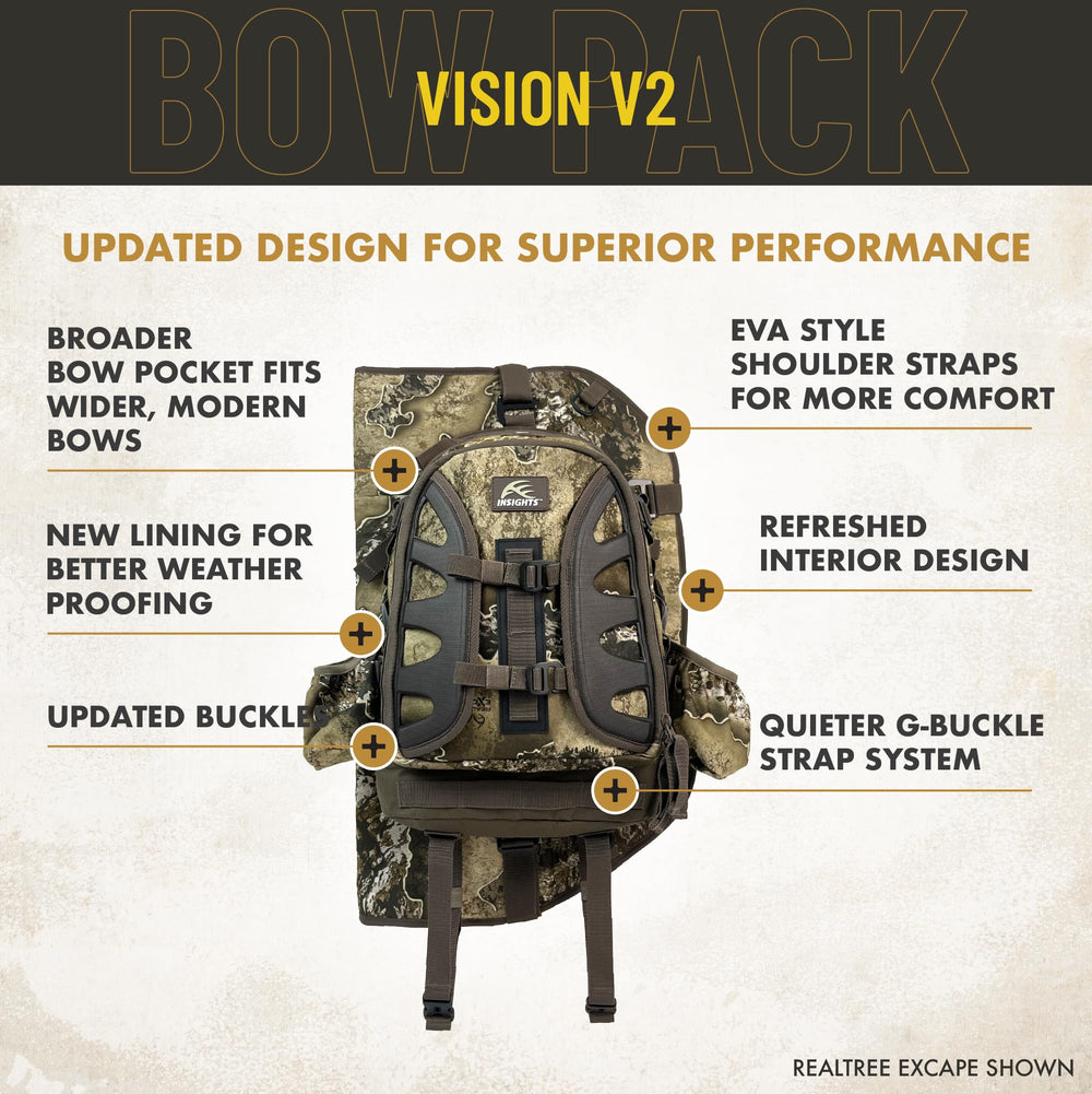 Frogg Toggs V2 Vision Bow Pack main compartment open with gear ready