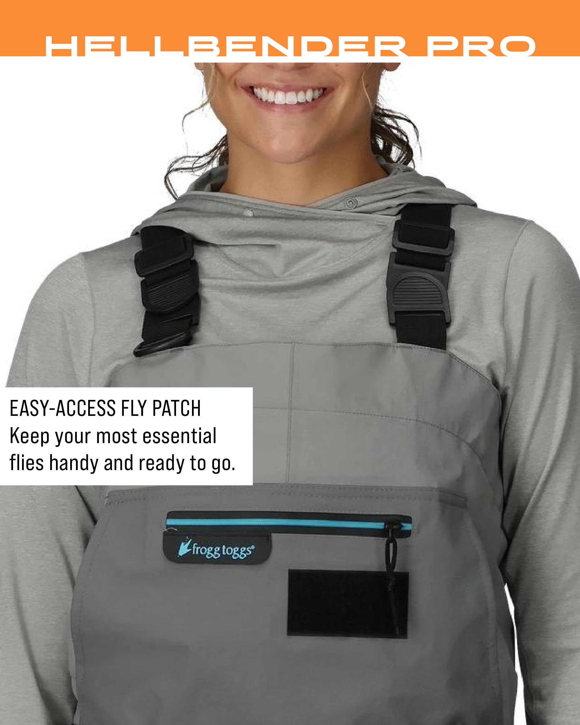 FROGG TOGGS Hellbender Pro knee reinforcement for rugged riverside use