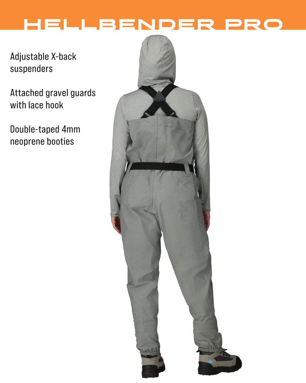 FROGG TOGGS Hellbender Pro wading belt with locking buckle for secure fit