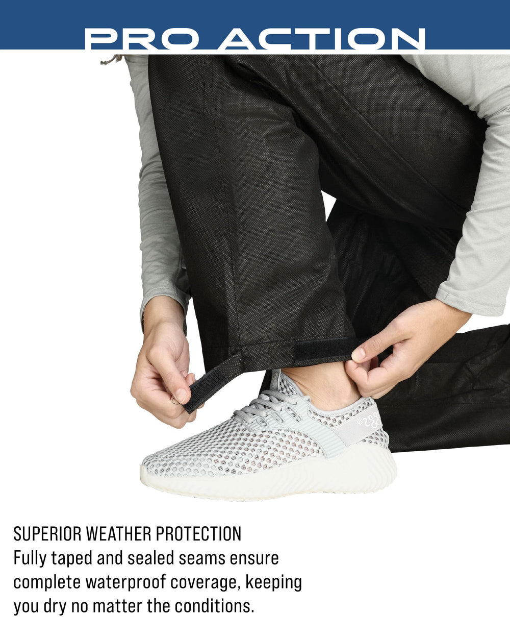 FROGG TOGGS Women's Pro Action Pant 3000 MVTR breathable fabric for comfort.