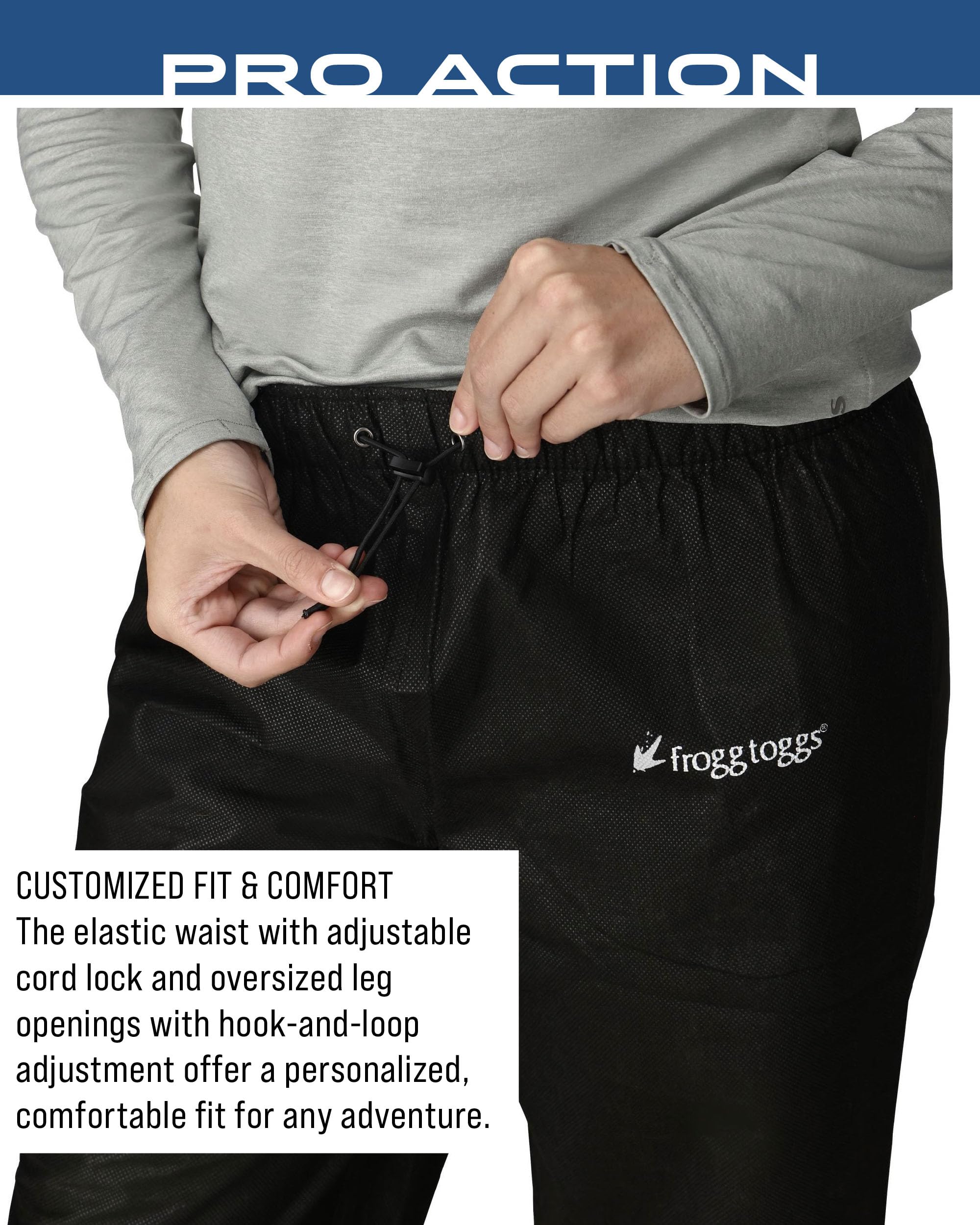FROGG TOGGS Women's Pro Action Pant 8000mm waterproof offers dry comfort.