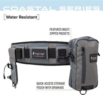 FROGG TOGGS Pursuit Wading Belt showing durable Cordura fabric for river use.