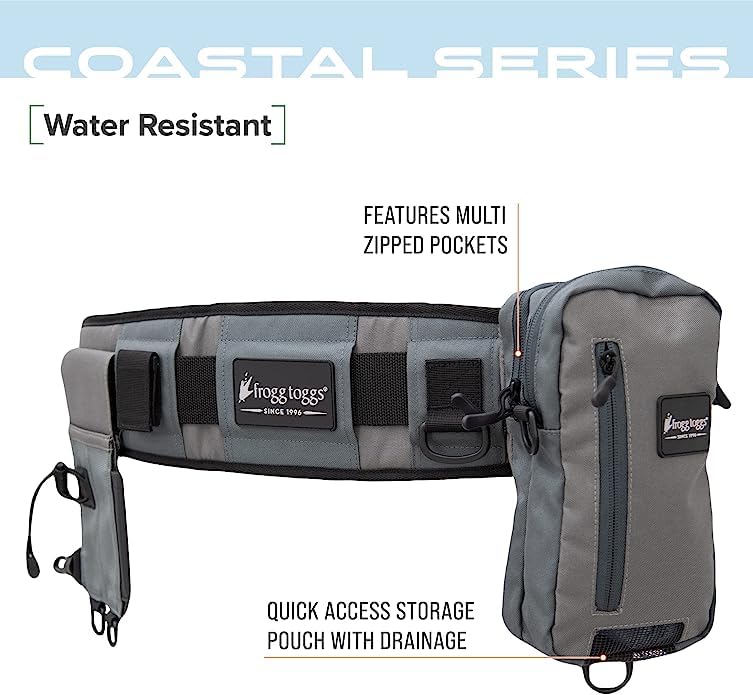 FROGG TOGGS Pursuit Wading Belt showing durable Cordura fabric for river use.