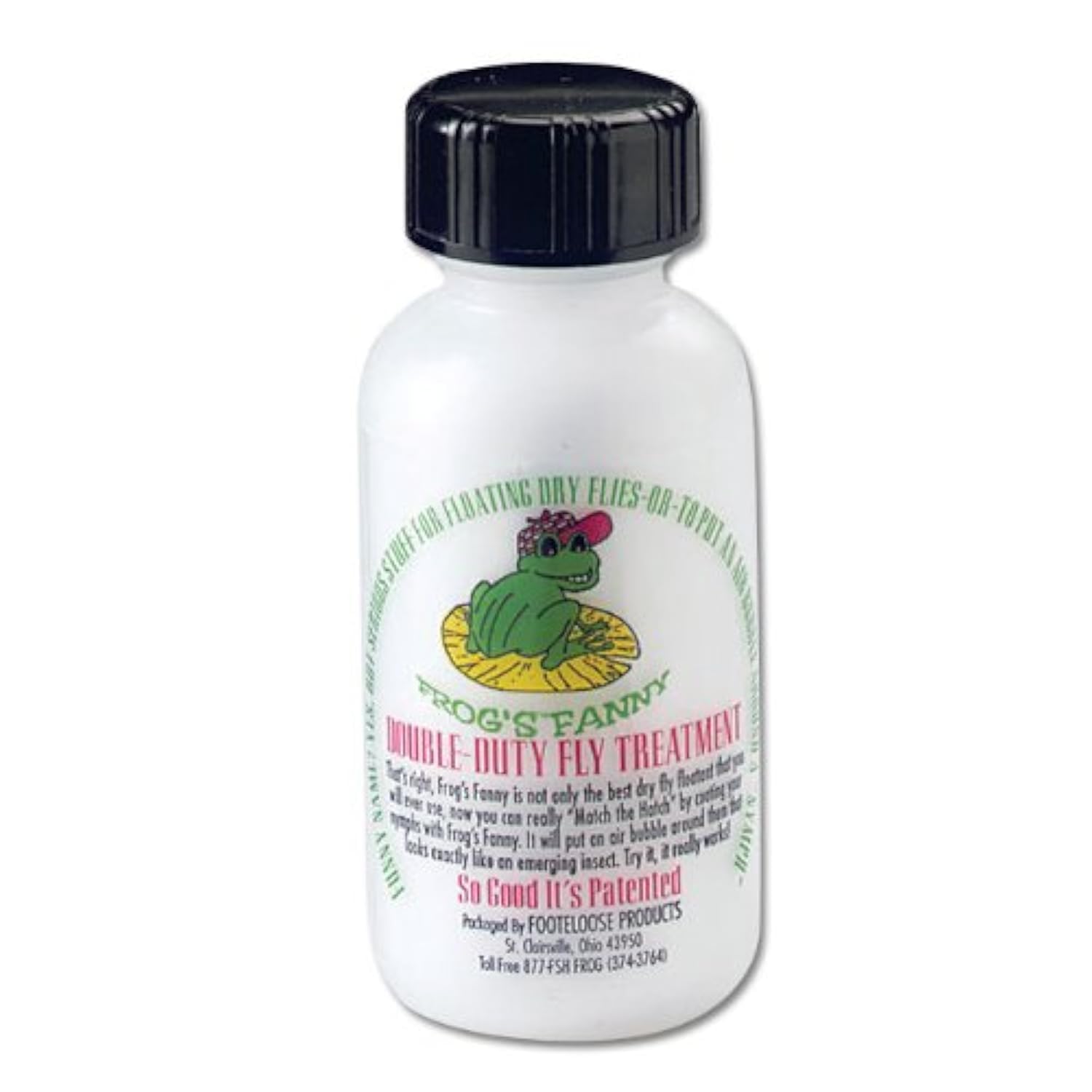 Frog's Fanny Dry Fly Powder bottle keeps flies dry for fast, ready-to-fish casting