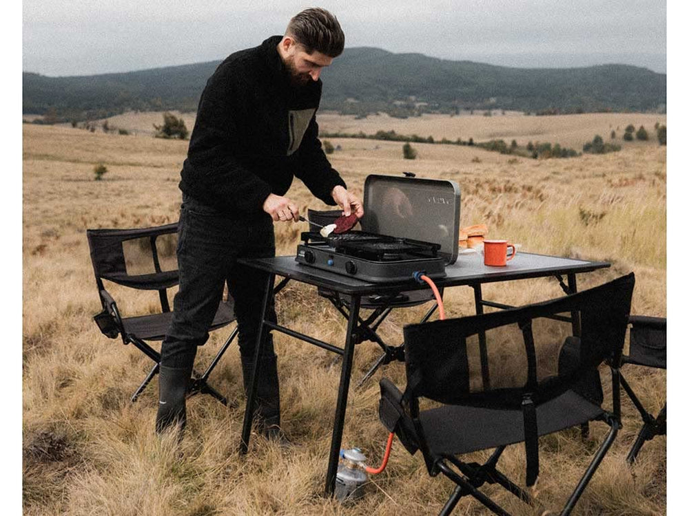 Front Runner 2 Cook 3 Pro Deluxe compact dimensions fit tight spaces.