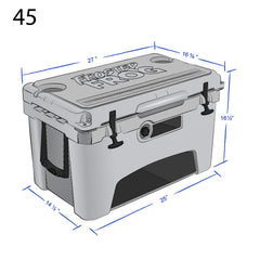 Frosted Frog Desert Camo ice chest interior light, helps locate items after dark