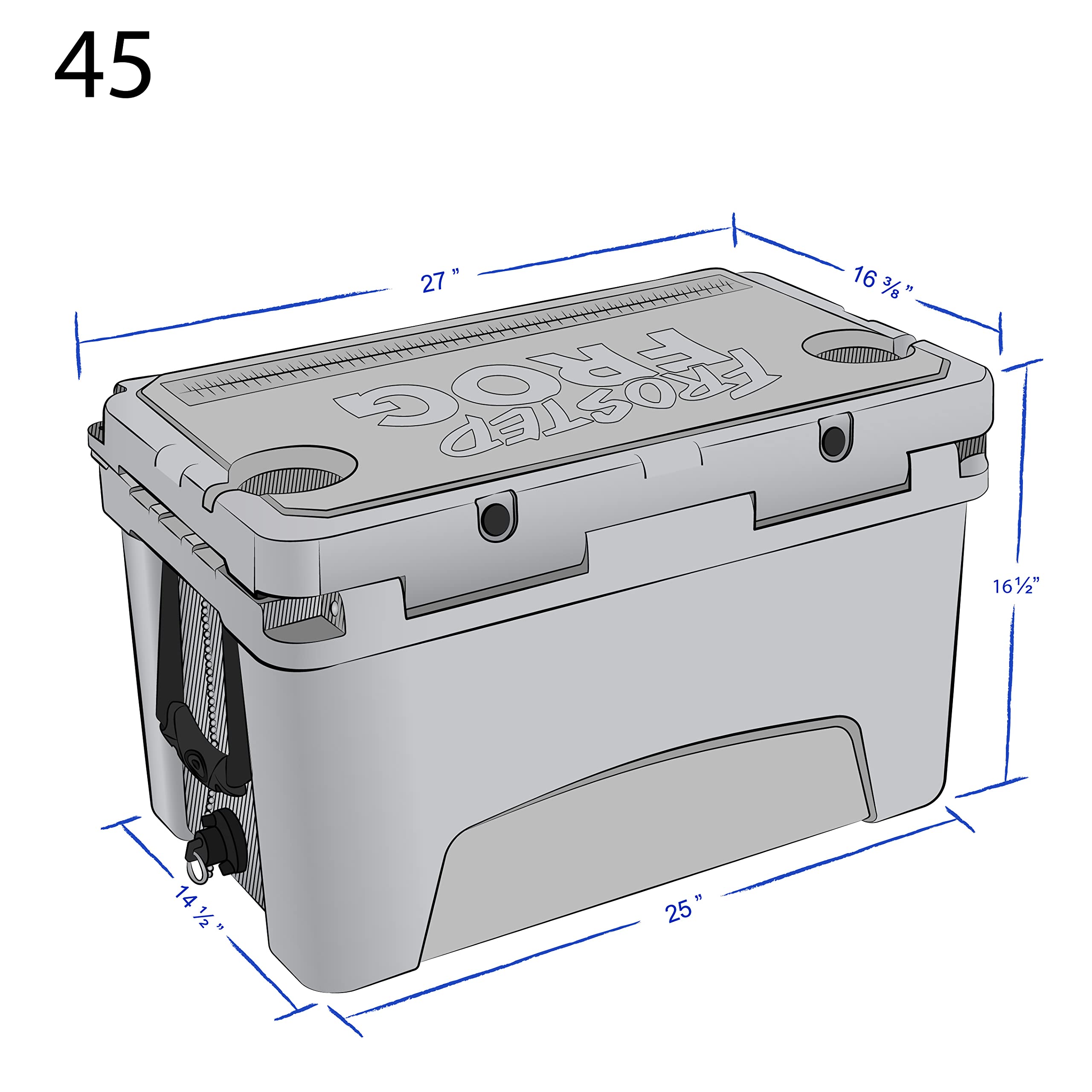 Frosted Frog heavy-duty nylon rope handles for easy carrying.