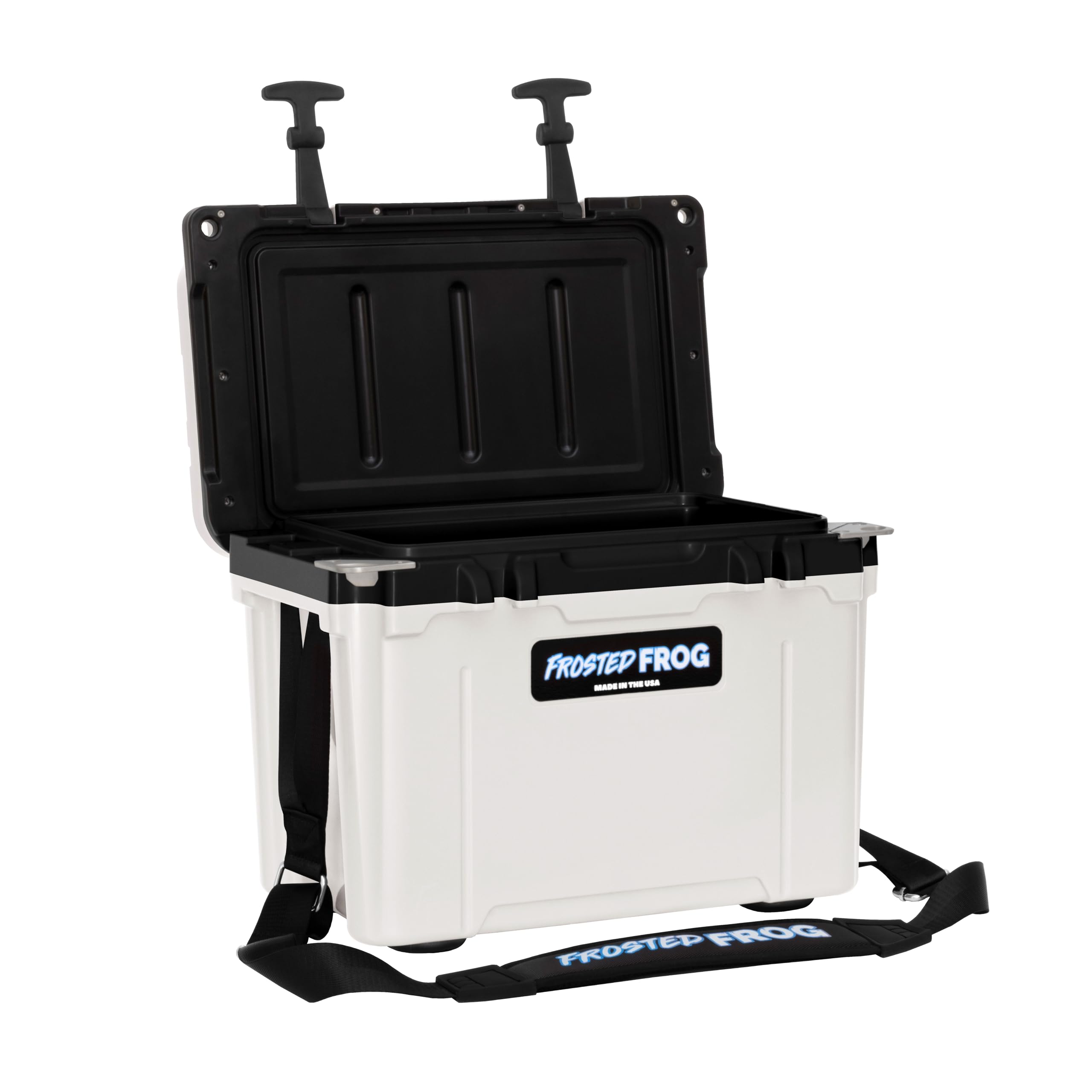 Frosted Frog Hyper-Light 14QT cooler with latches and secure seal for outdoor use
