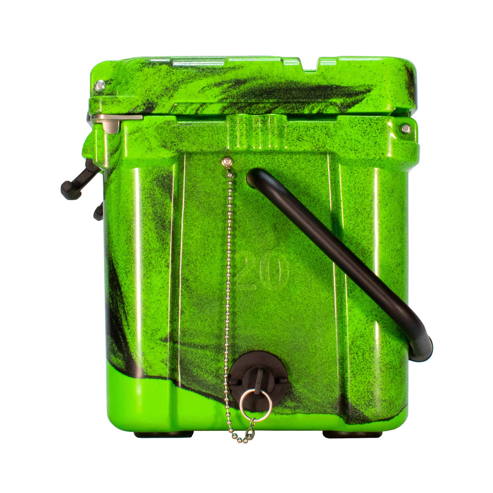 Frosted Frog roto-molded construction withstands rugged outdoor use.