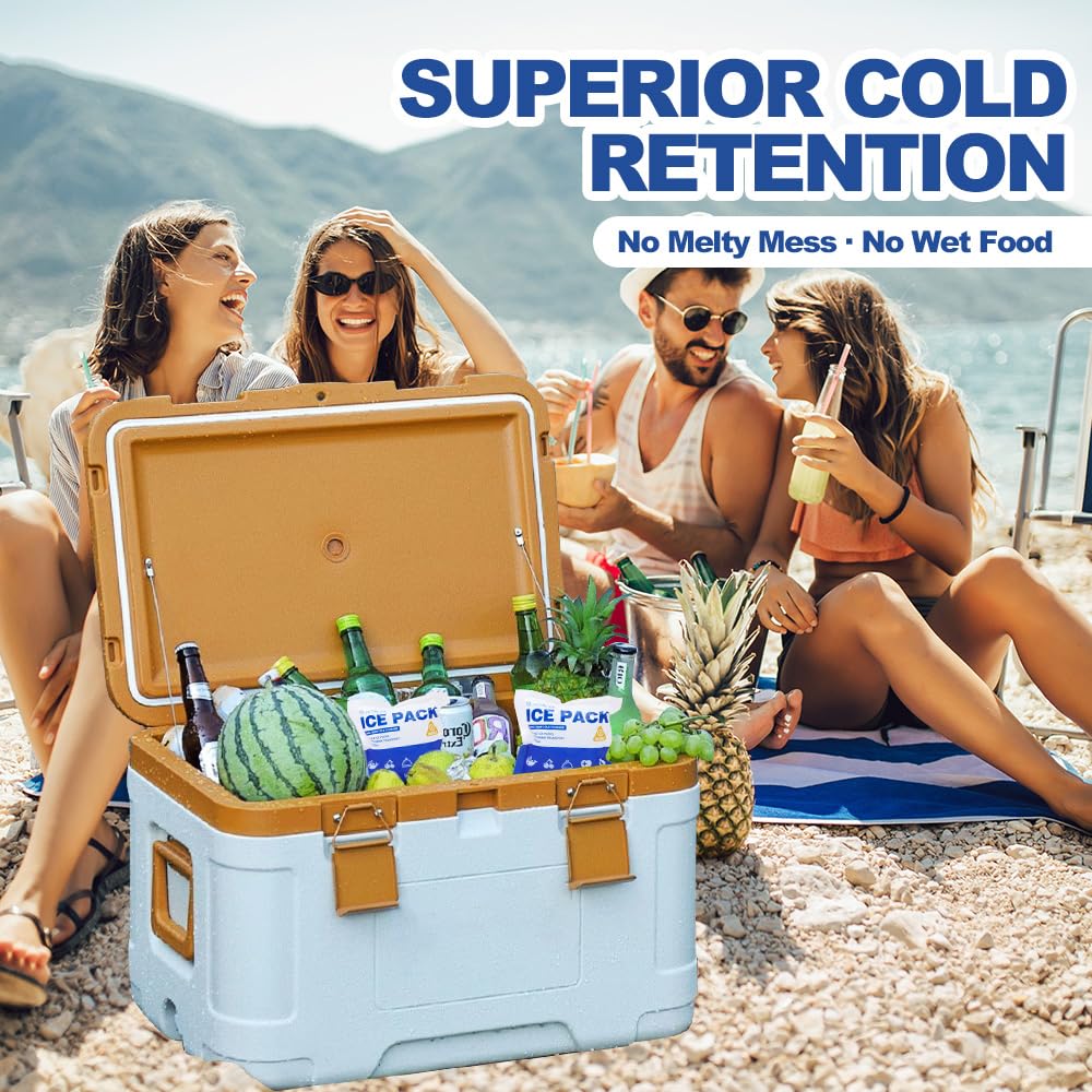 FrostIris blue ice pack lunch box setup fits slim compartments.