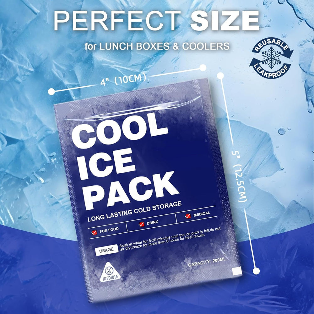 FrostIris compact slim ice pack lightweight design saves space.