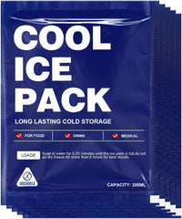 FrostIris ice pack 4x5 cooler front view keeps meals cold on trips.