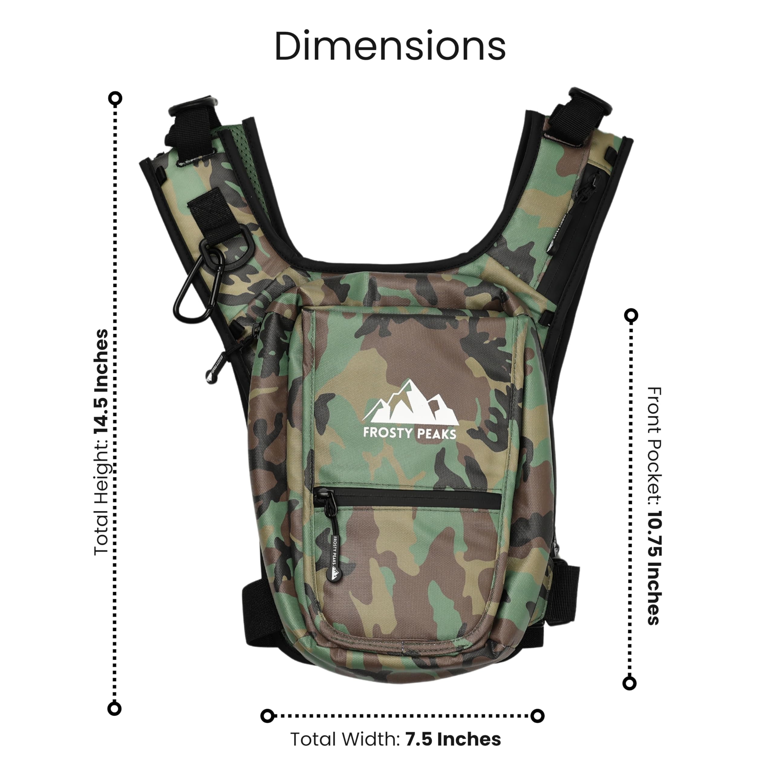 FROSTY PEAKS secure card and cash pocket for daily essentials.